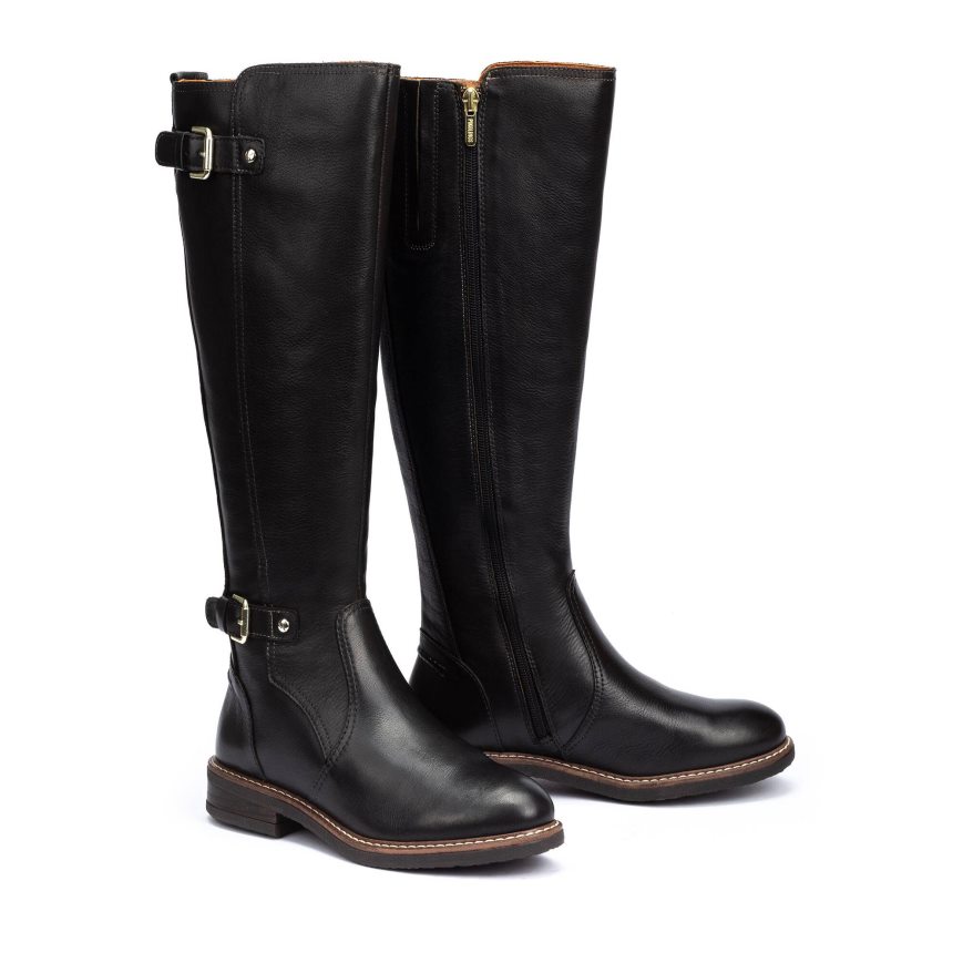 Women's Pikolinos ALDAYA Knee-high Boots Black | NZ B803192